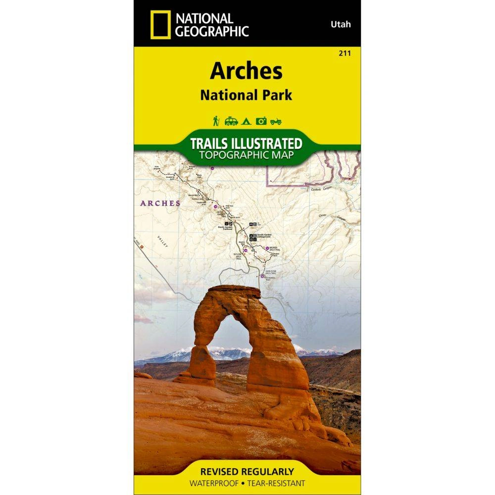 National Geographic Arches National Park 211 Map